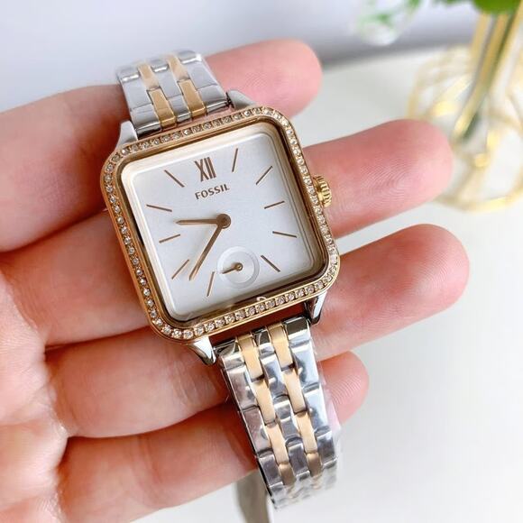 NWT Fossil BQ3907 Colleen Three-Hand Two-Tone Stainless Steel Watch - Picture 1 of 9